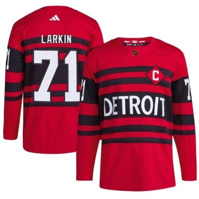 Detroit Red Wings #71 Dylan Larkin Men's adidas Reverse Retro 2.0 Authentic Player Jersey - Red Men's